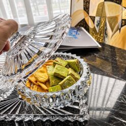 Set đĩa và thố pha lê Rogaska Crown Jewel