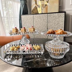 Set đĩa và thố pha lê Rogaska Crown Jewel