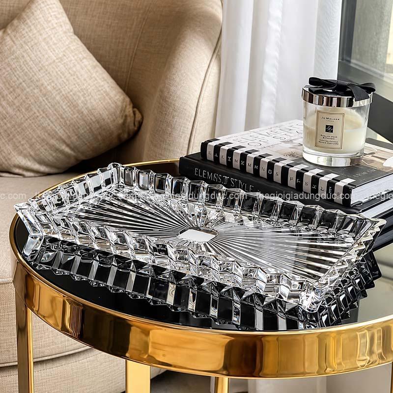 Set đĩa và thố pha lê Rogaska Crown Jewel