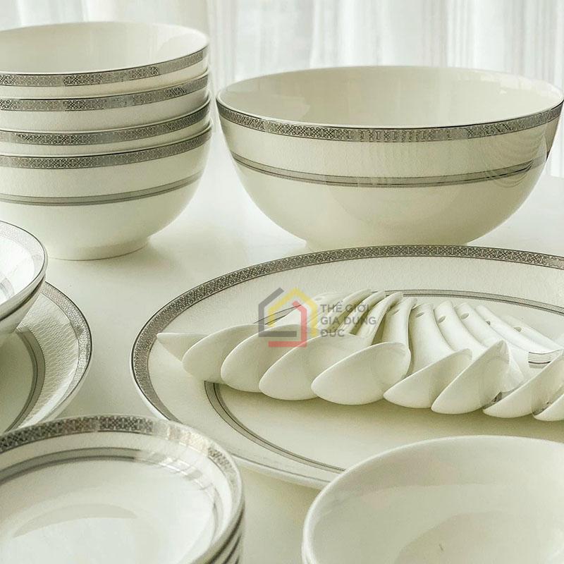 bo-bat-dia-su-xuong-imperial-london-bach-kim-anh-50-mon2 Bộ bát đĩa sứ xương Imperial London bạch kim anh 50 món