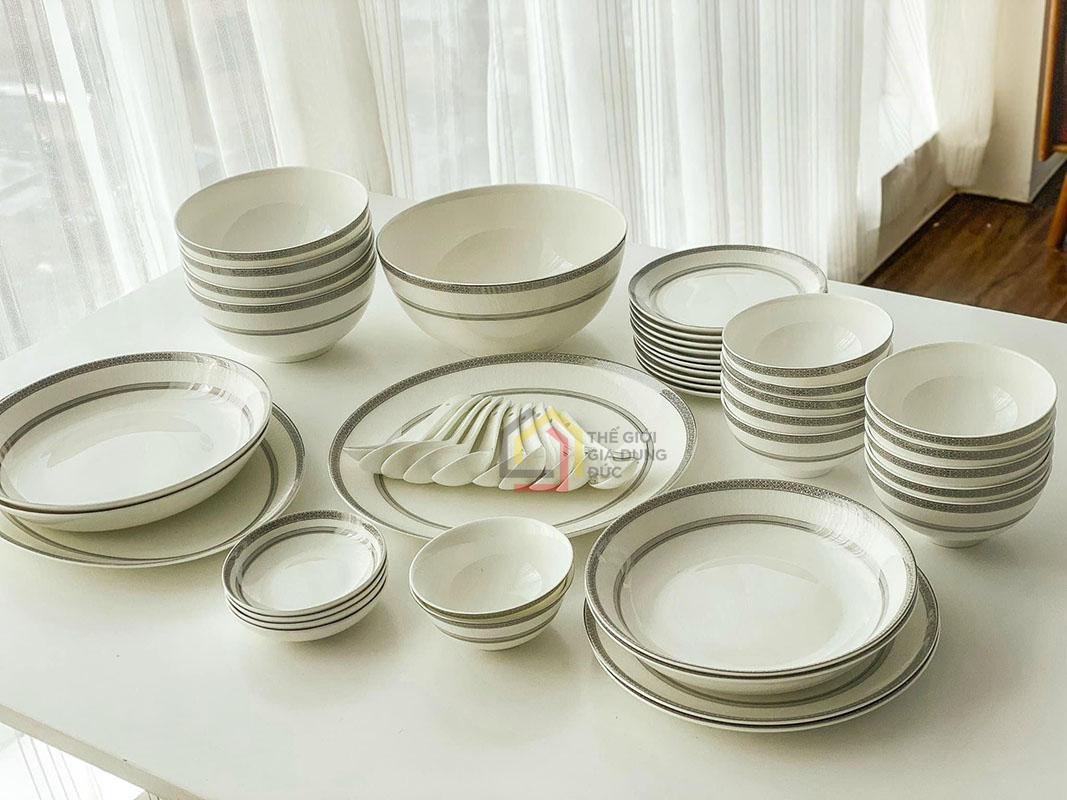 bo-bat-dia-su-xuong-imperial-london-bach-kim-anh-50-mon3 Bộ bát đĩa sứ xương Imperial London bạch kim anh 50 món