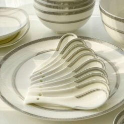 Bộ bát đĩa sứ xương Imperial London bạch kim anh 50 món