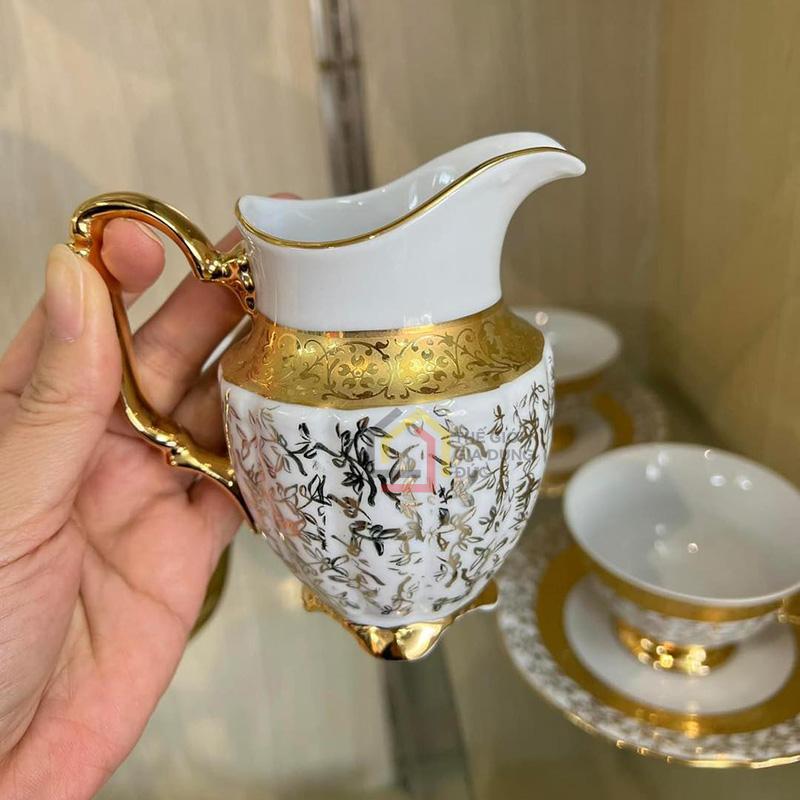 bo-tra-su-ma-vang-men-ngoc-trai-tiep-khac-bc115-5 Bộ trà sứ mạ vàng men ngọc trai Tiệp khắc BC115