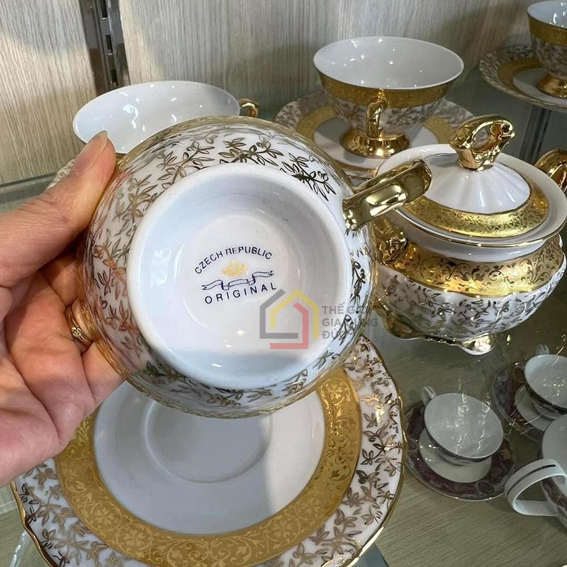 bo-tra-su-ma-vang-men-ngoc-trai-tiep-khac-bc115-6 Bộ trà sứ mạ vàng men ngọc trai Tiệp khắc BC115