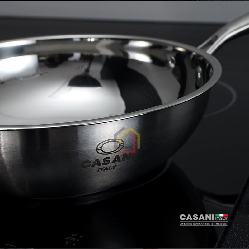 chao-inox-casani-wokpan-sau-long-size-28cm (5) Chảo inox Casani Wokpan sâu lòng, size 28cm