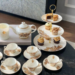 Kệ bánh 3 tầng châu Âu Imperial hoa cúc