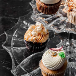 Kệ bánh, hoa quả pha lê 2 tầng Bohemia Plantica