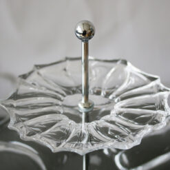 Kệ bánh, hoa quả pha lê 2 tầng Bohemia Plantica