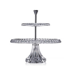 Khay bánh 2 tầng Rogaska Crown Jewel cao cấp