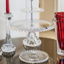 Khay bánh 2 tầng Rogaska Crown Jewel cao cấp