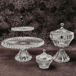 Khay bánh 2 tầng Rogaska Crown Jewel cao cấp