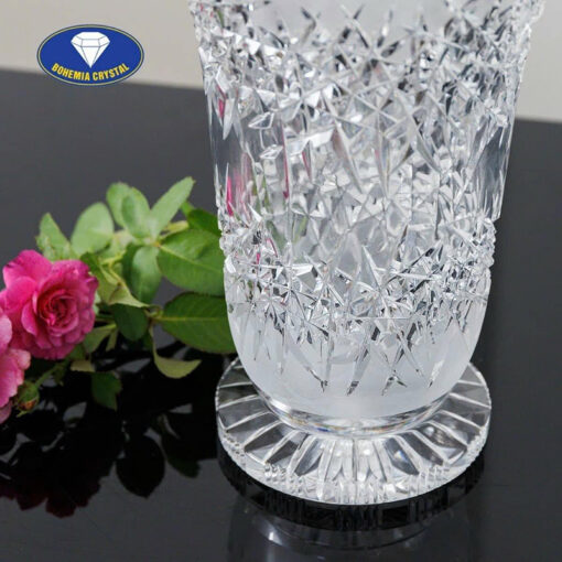Lọ hoa pha lê chân đế Bohemia 25cm