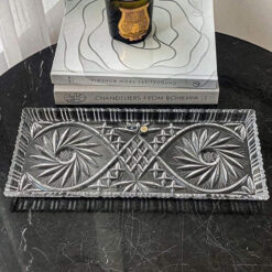 Set khay và 2 thố mứt có nắp Bohemia