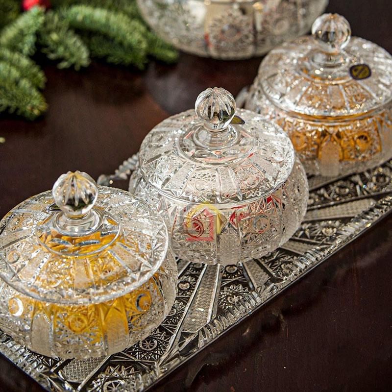 set-khay-va-2-tho-mut-co-nap-bohemia (4) Set khay và 2 thố mứt có nắp Bohemia