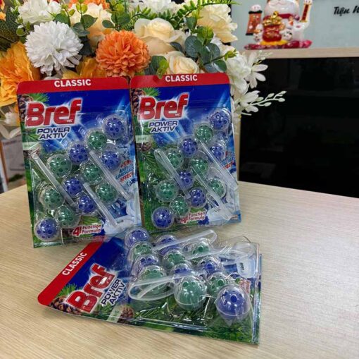 Viên Treo Bồn Cầu Bref 50g vỉ gồm 3 thanh 4 viên