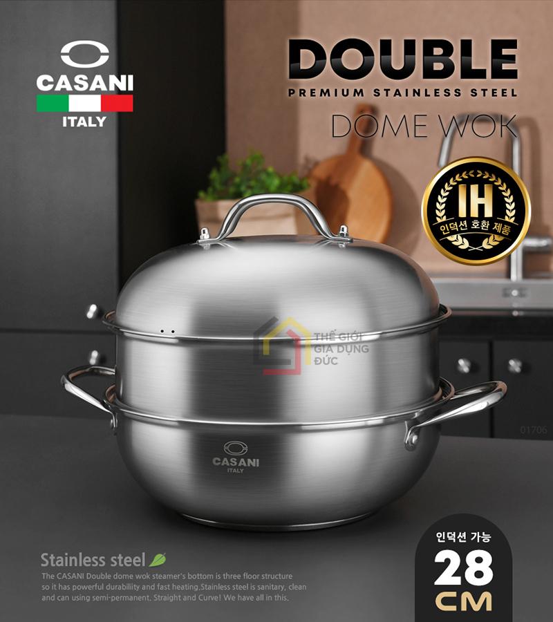 xung-hap-2-tang-casani-duong-kinh-28cm1 Xửng hấp 2 tầng Casani đường kính 28cm