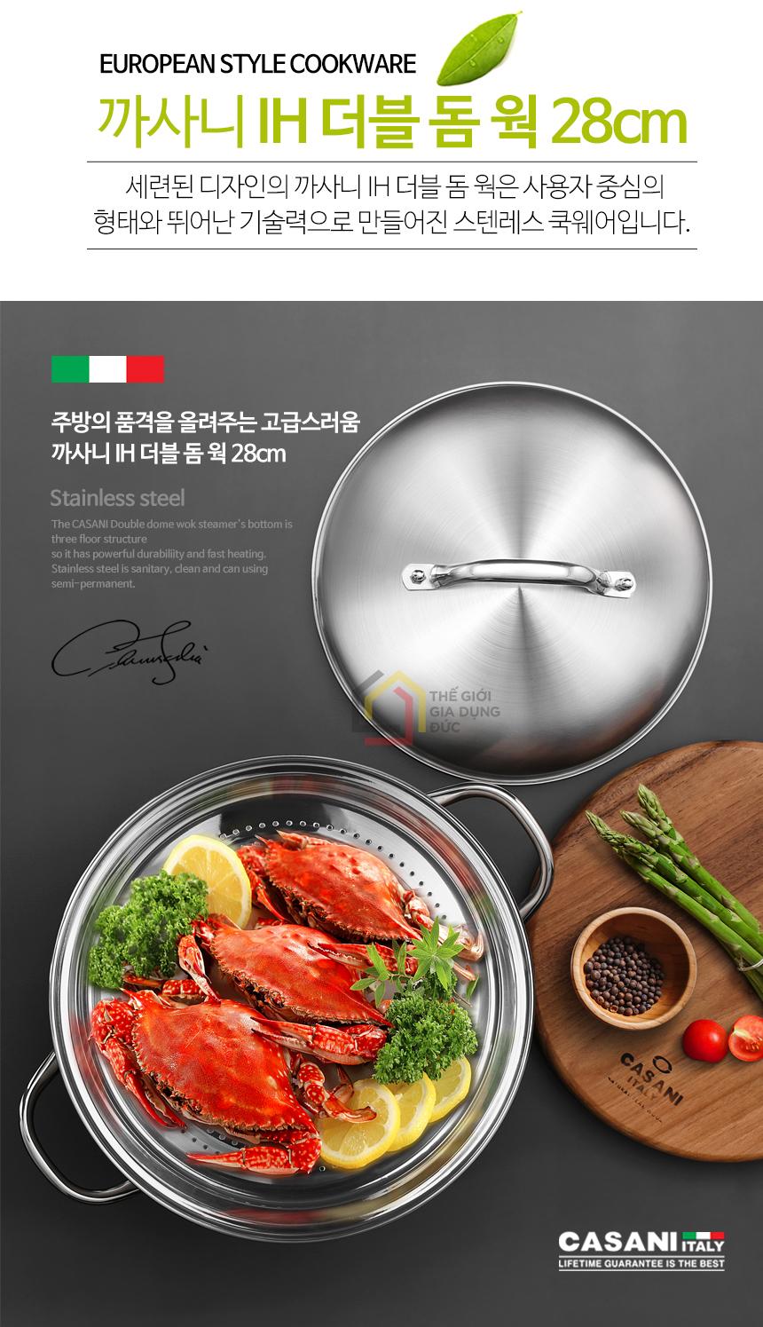 xung-hap-2-tang-casani-duong-kinh-28cm2 Xửng hấp 2 tầng Casani đường kính 28cm
