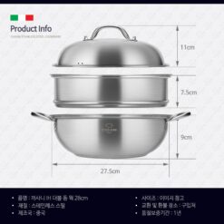 Xửng hấp 2 tầng Casani đường kính 28cm