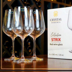 Bộ 6 Ly Rượu Vang Crystal Bohemia Strix 580ml