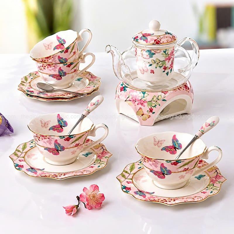 bo-am-tra-su-xuong-chau-au-floris (7) Bộ ấm trà sứ xương Châu Âu Floris