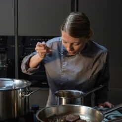 Bộ nồi Fissler Profi set 5 vung thép (3 nồi, 1 quánh, 1 chảo 24/28cm)