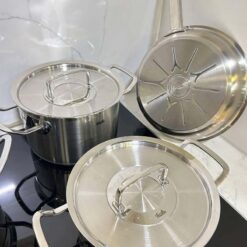 Bộ nồi Fissler Profi set 5 vung thép (3 nồi, 1 quánh, 1 chảo 24/28cm)
