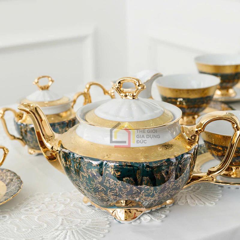 bo-tra-su-ma-vang-men-ngoc-trai-tiep-khac-bc98-4 Bộ trà sứ mạ vàng men ngọc trai Tiệp khắc BC98