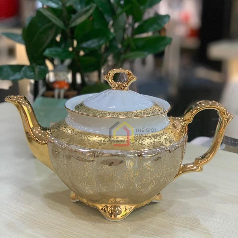 bo-tra-su-ma-vang-men-ngoc-trai-tiep-khac-bc99-2 Bộ trà sứ mạ vàng men ngọc trai Tiệp khắc BC99