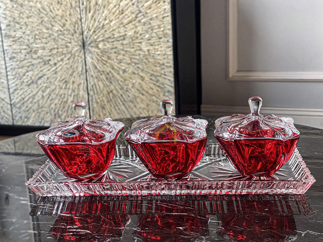 combo-khay-3-tho-mut-co-nap-bohemia (2) Combo khay + 3 thố mứt có nắp Bohemia (thố loại màu)