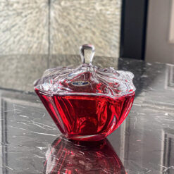 Combo khay + 3 thố mứt có nắp Bohemia (thố loại màu)