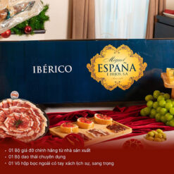 Đùi lợn muối Espana Jamon Iberico de cebo 50% (kèm dao thớt) lợn đen 4,5-5kg