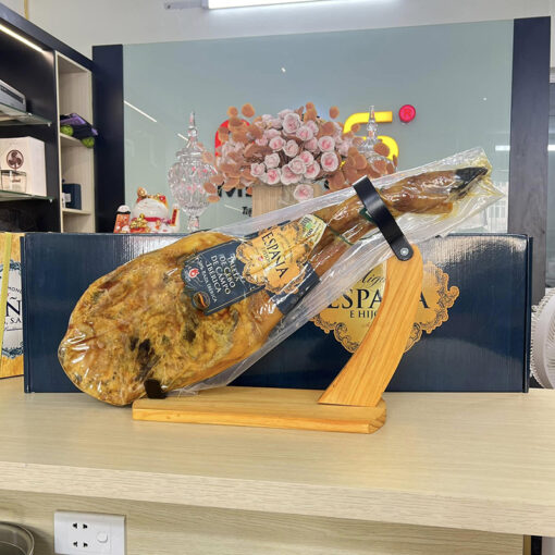 Đùi lợn muối Espana Jamon Iberico de cebo 50% (kèm dao thớt) lợn đen 4,5-5kg