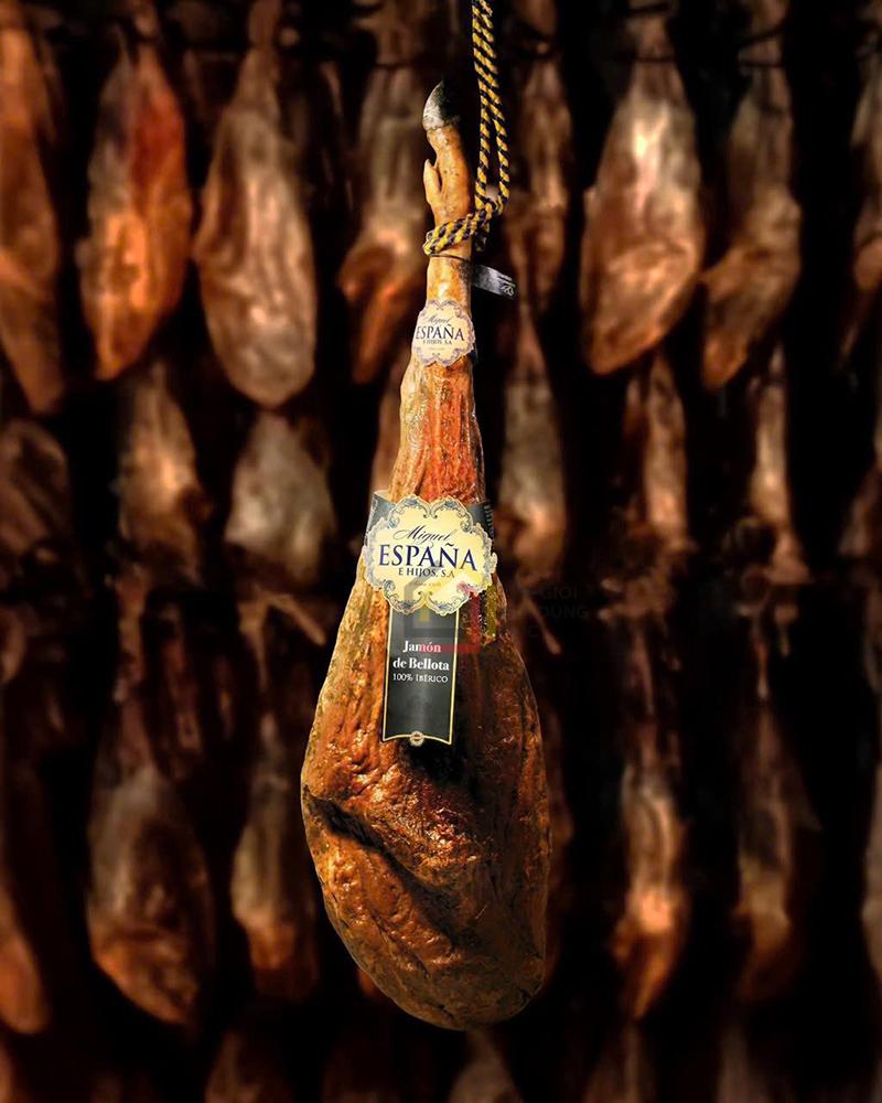 dui-lon-muoi-jamon-de-bellota-iberica-100-tem-den (4) Đùi lợn muối Jamon De Bellota Iberica 100% tem đen