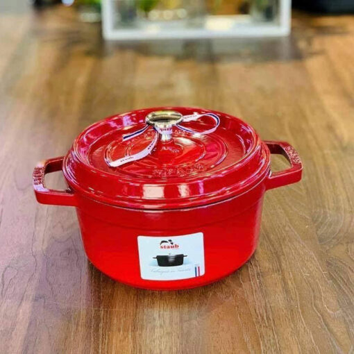 Nồi gang đúc Staub Cocotte Ronde size 24cm (Màu Đỏ)