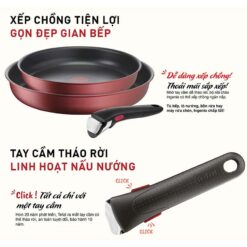 Set 2 chảo chống dính Tefal Ingenio Daily Chef L3989622 22cm và 26cm cán rời