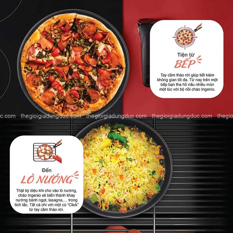 Set 2 chảo chống dính Tefal Ingenio Daily Chef L3989622 22cm và 26cm cán rời