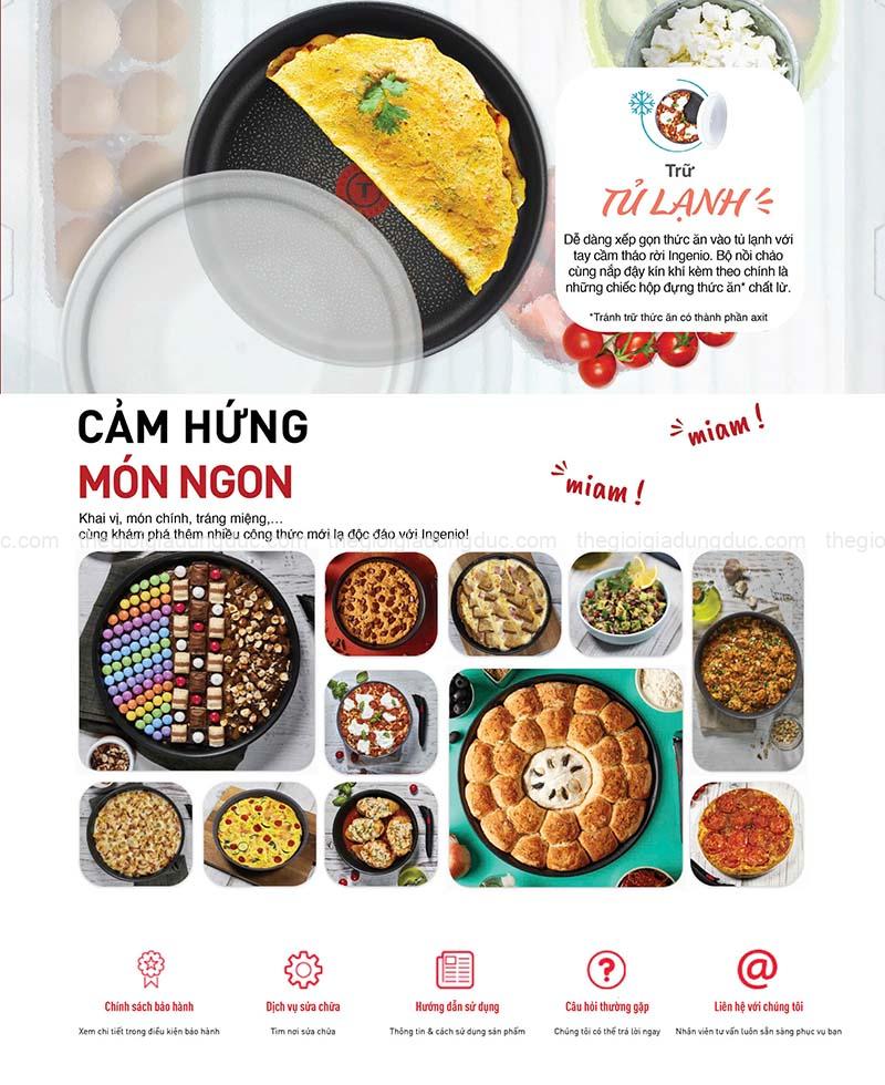 set-2-chao-chong-dinh-tefal-ingenio-daily-chef-l3989622 (4) Set 2 chảo chống dính Tefal Ingenio Daily Chef L3989622 22cm và 26cm cán rời
