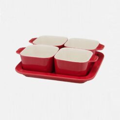 Set 4 bát vuông sứ Staub 8x8cm