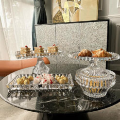 Set đĩa, thố pha lê Rogaska Crown Jewel