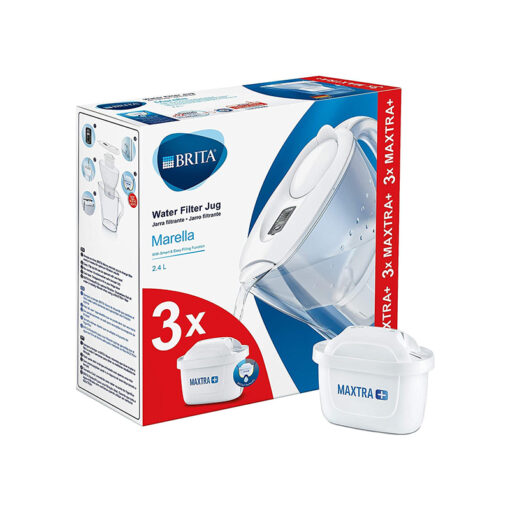 Bình lọc nước Brita Marella Memo white 2,4L kèm 3 lõi lọc