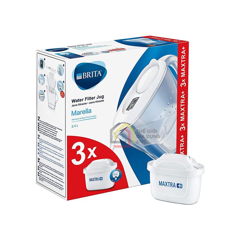 binh-loc-nuoc-brita-marella-memo-white-24l-kem-3-loi-loc Bình lọc nước Brita Marella Memo white 2,4L kèm 3 lõi lọc