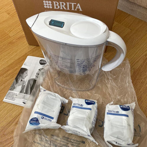 Bình lọc nước Brita Marella Memo white 2,4L kèm 3 lõi lọc