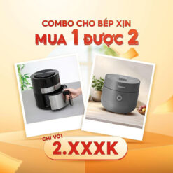 Combo 1 nồi chiên không dầu Cuckoo 4,7L + 1 nồi cơm Cuckoo trứng 1,08L