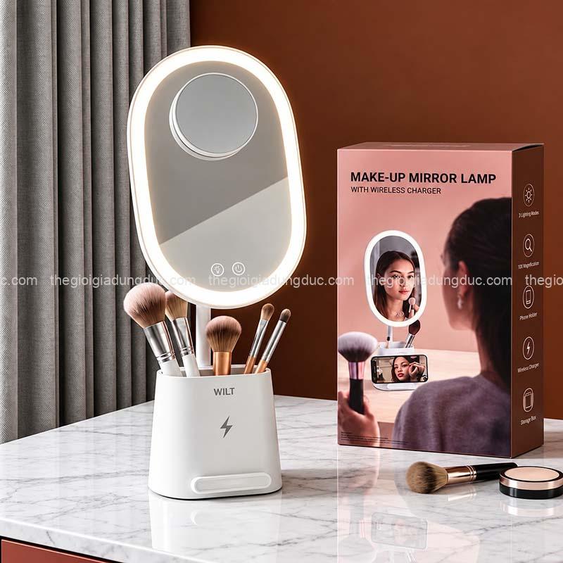 guong-trang-diem-wilit-ul-qu11 (4) Gương trang điểm cảm ứng tích hợp đèn LED và sạc không dây WILIT UL-QU11