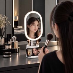 Gương trang điểm cảm ứng tích hợp đèn LED và sạc không dây WILIT UL-QU11
