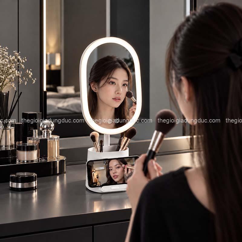 guong-trang-diem-wilit-ul-qu11 (6) Gương trang điểm cảm ứng tích hợp đèn LED và sạc không dây WILIT UL-QU11