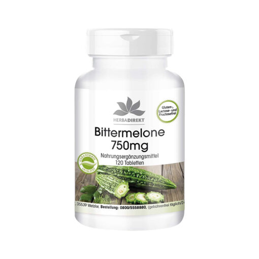 Viên uống từ mướp đắng Warnke Bittermelone 750mg hỗ trợ giảm cân