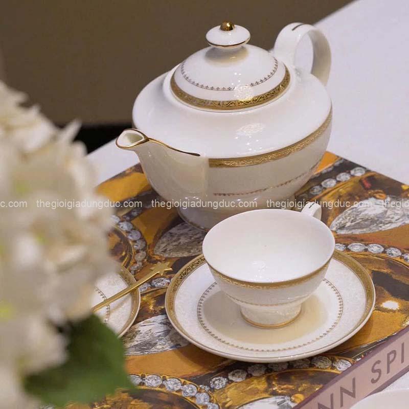 bo-tra-va-ke-banh-hoang-gia-vien-vang-spedona (1) Bộ trà và kệ bánh Hoàng Gia viền vàng Spedona