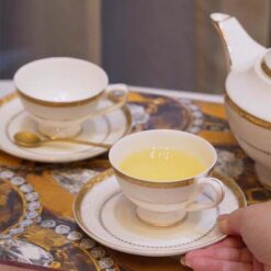 Bộ trà và kệ bánh Hoàng Gia viền vàng Spedona