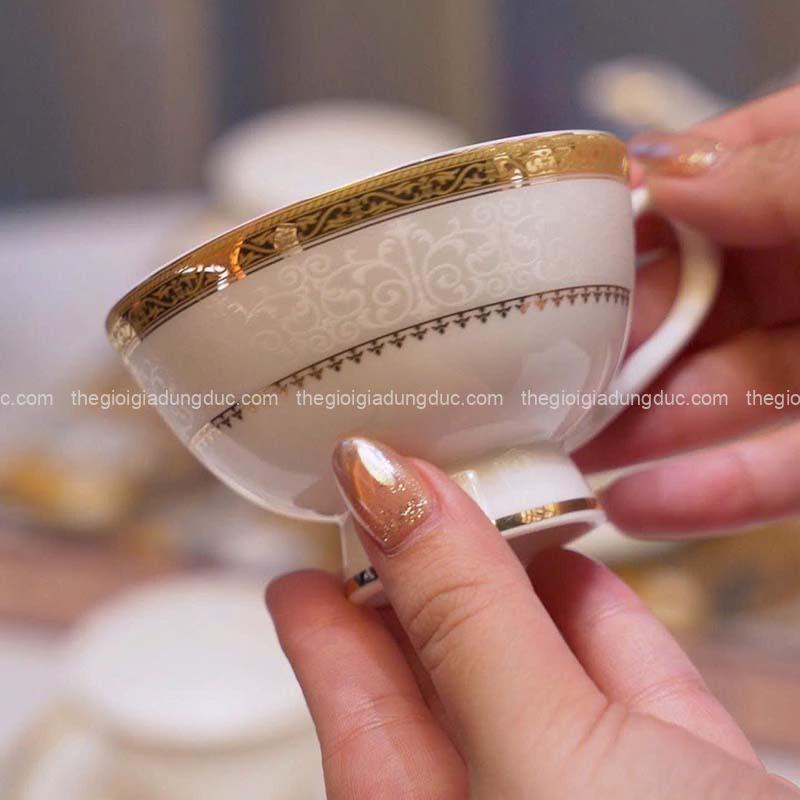 Bộ trà và kệ bánh Hoàng Gia viền vàng Spedona